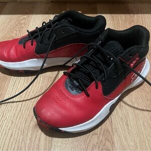 Under Armour Red and Black Boys Athletic Shoes